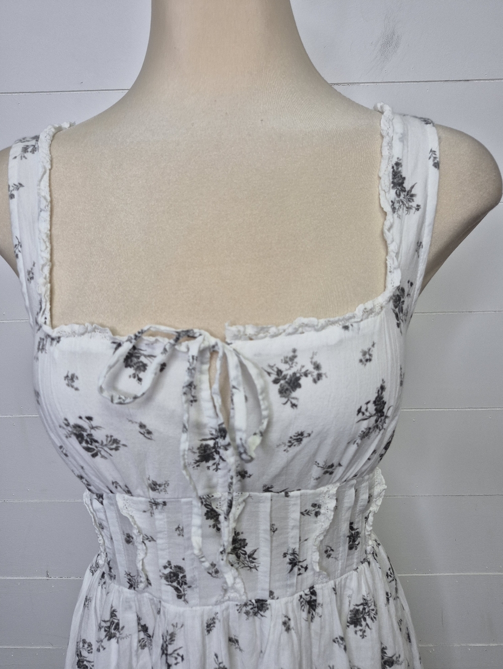 AEO Corset Floral Midi Dress Size S - Picture 3 of 11